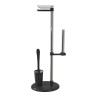 Portarrollos de baño con soporte para escobilla de WC bidé moderna redonda Jacky Oferta
