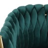 Butaca de diseño en terciopelo, silla con reposabrazos y patas doradas Versailles 