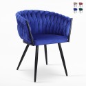 Sillón silla terciopelo diseño con reposabrazos cocina salón Chantilly Oferta