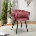 Sillón silla terciopelo diseño con reposabrazos cocina salón Chantilly Descueto