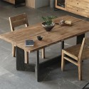 Mesa de cocina, salón o comedor de madera rústica 220x100 cm Kurt Oferta