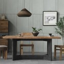 Mesa de cocina, salón o comedor de madera rústica 220x100 cm Kurt Rebajas
