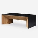 Mesa de centro rectangular de diseño, de madera rústica Clint Venta