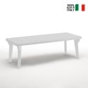 Mesa de jardín extensible 160-220x90 cm de polipropileno Bergen Descueto