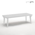 Mesa de jardín extensible 160-220x90 cm de polipropileno Bergen Venta