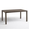 Mesa de jardín para exterior 150x90 cm de ratán y polipropileno Houston Compra