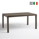 Mesa de jardín para exterior 150x90 cm de ratán y polipropileno Houston Características