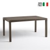 Mesa de jardín para exterior 150x90 cm de ratán y polipropileno Houston Características