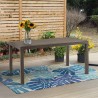 Mesa de jardín para exterior 150x90 cm de ratán y polipropileno Houston Catálogo