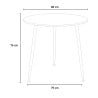 Mesa redonda para la cocina de madera 80 cm diseño Frajus Descueto