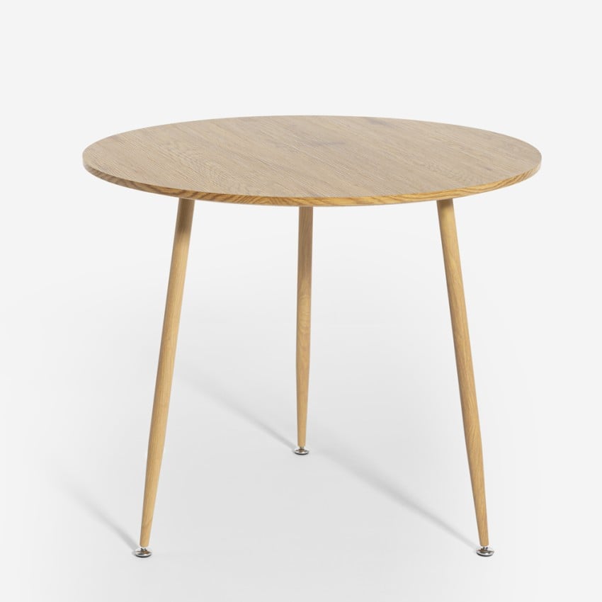 Mesa redonda para la cocina de madera 80 cm diseño Frajus Promoción