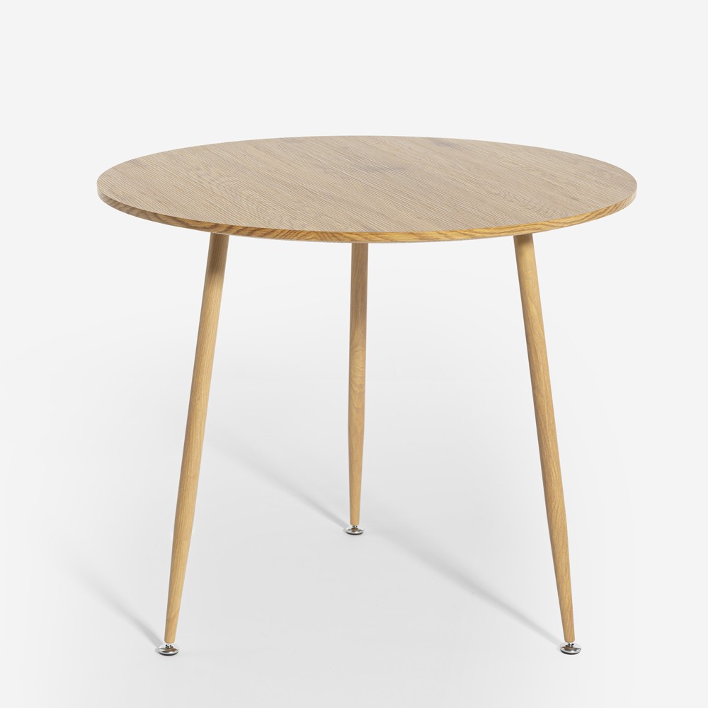 Mesa redonda para la cocina de madera 80 cm diseño Frajus