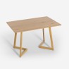 Mesa de cocina 120x80 cm tablero de madera color blanco escandinavo Valk Elección