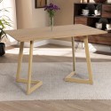 Mesa de cocina 120x80 cm tablero de madera color blanco escandinavo Valk Rebajas