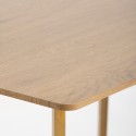 Mesa de cocina 120x80 cm tablero de madera color blanco escandinavo Valk Medidas