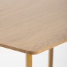 Mesa de cocina 120x80 cm tablero de madera color blanco escandinavo Valk Medidas