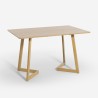 Mesa de cocina 120x80 cm tablero de madera color blanco escandinavo Valk Catálogo