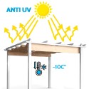 Pérgola de jardín exterior 3x3 m de aluminio Firenze UV Moon Elección