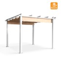 Pérgola de jardín exterior 3x3 m de aluminio Firenze UV Moon Características