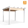 Pérgola de jardín exterior 3x3 m de aluminio Firenze UV Moon Características