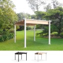 Pérgola de jardín exterior 3x3 m de aluminio Firenze UV Moon Rebajas