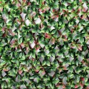 Seto  artificial para jardín de 200x100cm con hojas de photinia enrejado extensible Ivossde Oferta