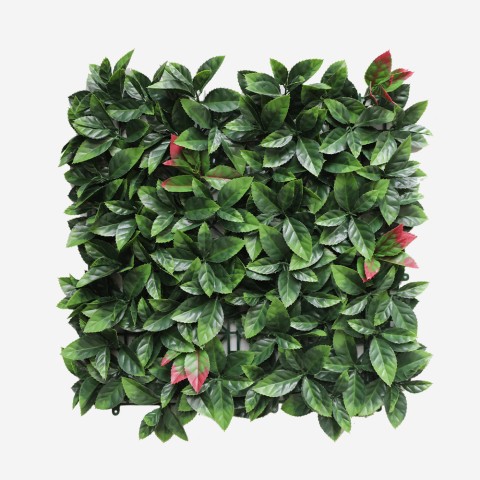 Panel de seto artificial de Photinia realista para jardín 50x50 cm Suber Promoción
