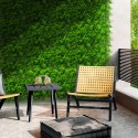 Panel de seto artificial 50x50 cm con hojas de helecho 3D para jardín y balcón Pritus Venta