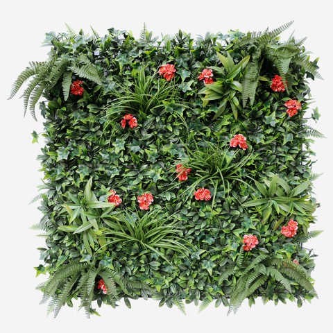 Seto artificial perenne de 100x100 cm plantas 3D jardín Lemox Promoción