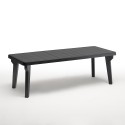 Conjunto de jardín con mesa extensible 160-220 cm y 6 sillas color negro Liri Dark 