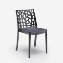 Conjunto de jardín con mesa extensible 160-220 cm y 6 sillas color negro Liri Dark 