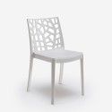 Juego de mesa extensible de 160-220 cm con 6 sillas de jardín color blanco Liri Light 