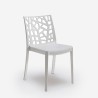 Juego de mesa extensible de 160-220 cm con 6 sillas de jardín color blanco Liri Light 