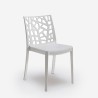 Juego de jardín 6 sillas mesa exterior 150x90cm blanco Sunrise Light 