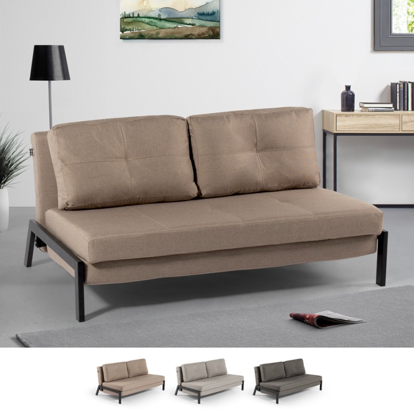  Sofá cama 2 plazas diseño moderno de tela salón Bellamy Promoción 