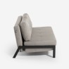 Sofá cama 2 plazas diseño moderno de tela salón Bellamy Medidas