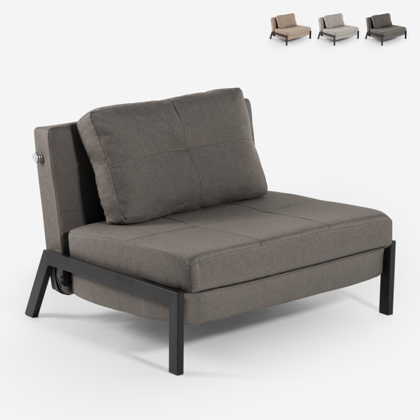 Sillón cama de tela plegable para salón o despacho Selene Promoción