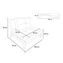 Sillón cama de tela plegable para salón o despacho Selene 