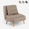 Sillón cama plegable de tela con patas de madera Miriam Coste