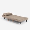 Sillón cama plegable de tela con patas de madera Miriam 
