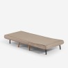 Sillón cama plegable de tela con patas de madera Miriam 