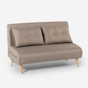 Sofá cama para el salón de 2 plazas estilo escandinavo de tela Elettra Precio