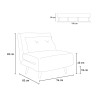 Sillón cama plegable de tela con patas de madera Miriam 