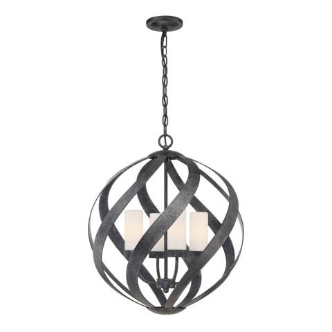 Lámpara de araña de diseño moderno colgante con 4 luces Blacksmith Promoción