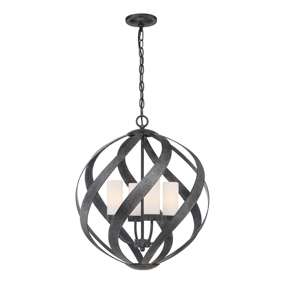 Lámpara de araña de diseño moderno colgante con 4 luces Blacksmith