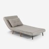 Conjunto de sofá cama de 2 plazas modelo escandinavo + sillón reclinable de tela Sienna Modelo