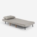 Conjunto de sofá cama de 2 plazas modelo escandinavo + sillón reclinable de tela Sienna Características