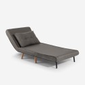 Conjunto de sofá cama de 2 plazas modelo escandinavo + sillón reclinable de tela Sienna Medidas