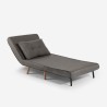 Conjunto de sofá cama de 2 plazas modelo escandinavo + sillón reclinable de tela Sienna Medidas