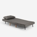 Conjunto de sofá cama de 2 plazas modelo escandinavo + sillón reclinable de tela Sienna Precio